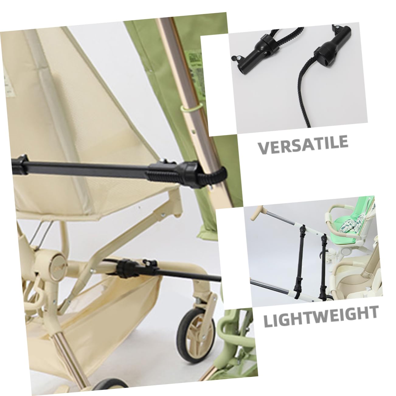 Twin-Friendly Stroller Connectors 2pcs Baby Stroller Seat Connector Easy to Use Foldable for Twins Outings