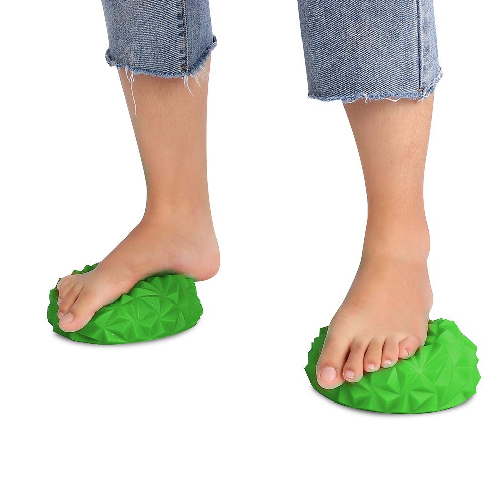 Pwshymi Comfortable Yoga Half Ball Massage Ball for Home for Sports (Green)