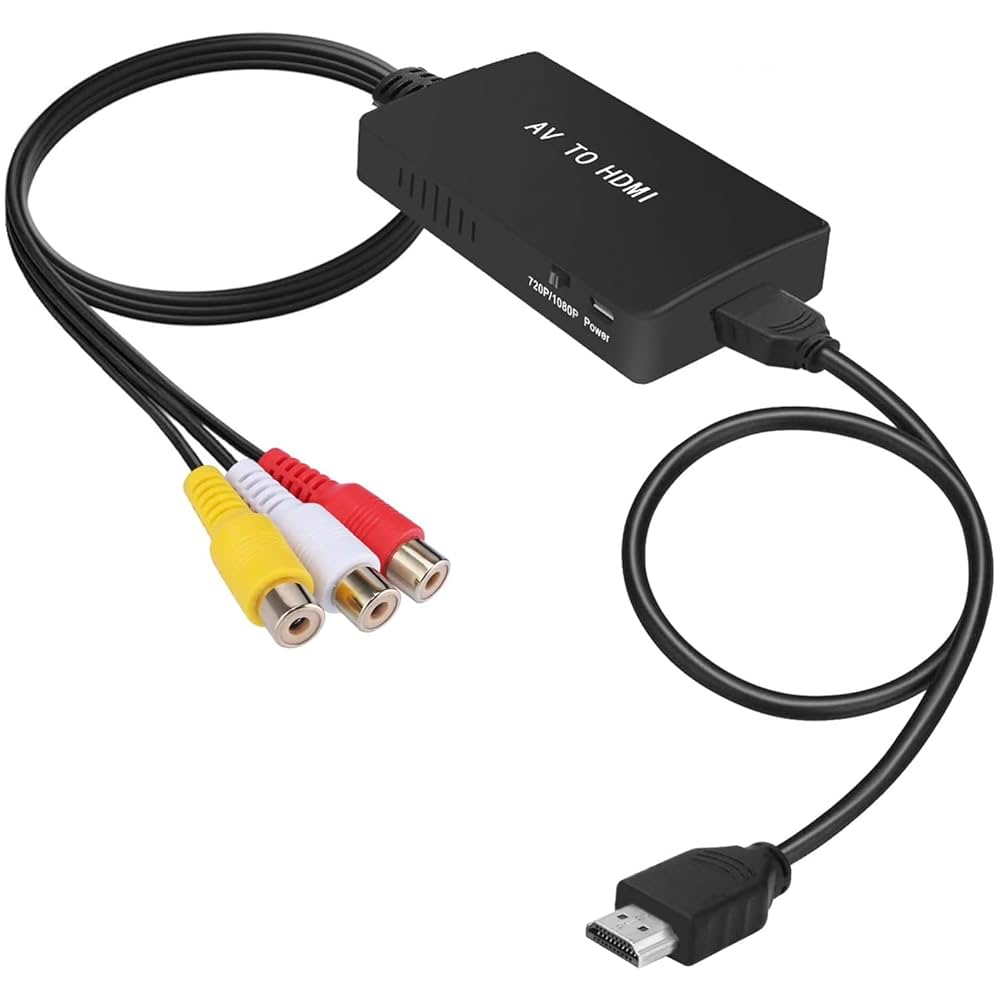 ［chi様］AV to HDMI Tengchi Konwerter RCA na HDMI, adapter kompozytowy na HDMI