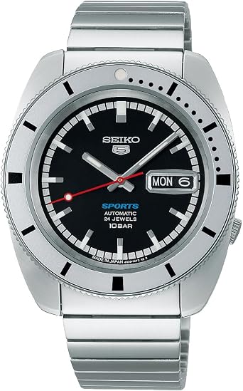 Seiko 5 SPORTS SRPL05 Automatic Mechanical Wristwatch Heritage Design Reproduction Limited Model Five Sports Mens Made in Japan Silver x Black Overseas Model