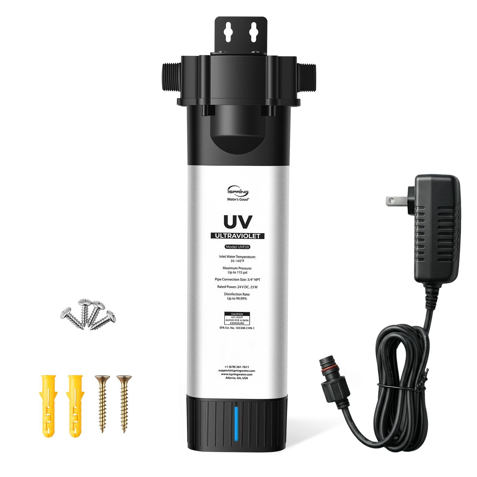 Amazon.com: iSpring UVF20 Whole House LED UV Water Filter System