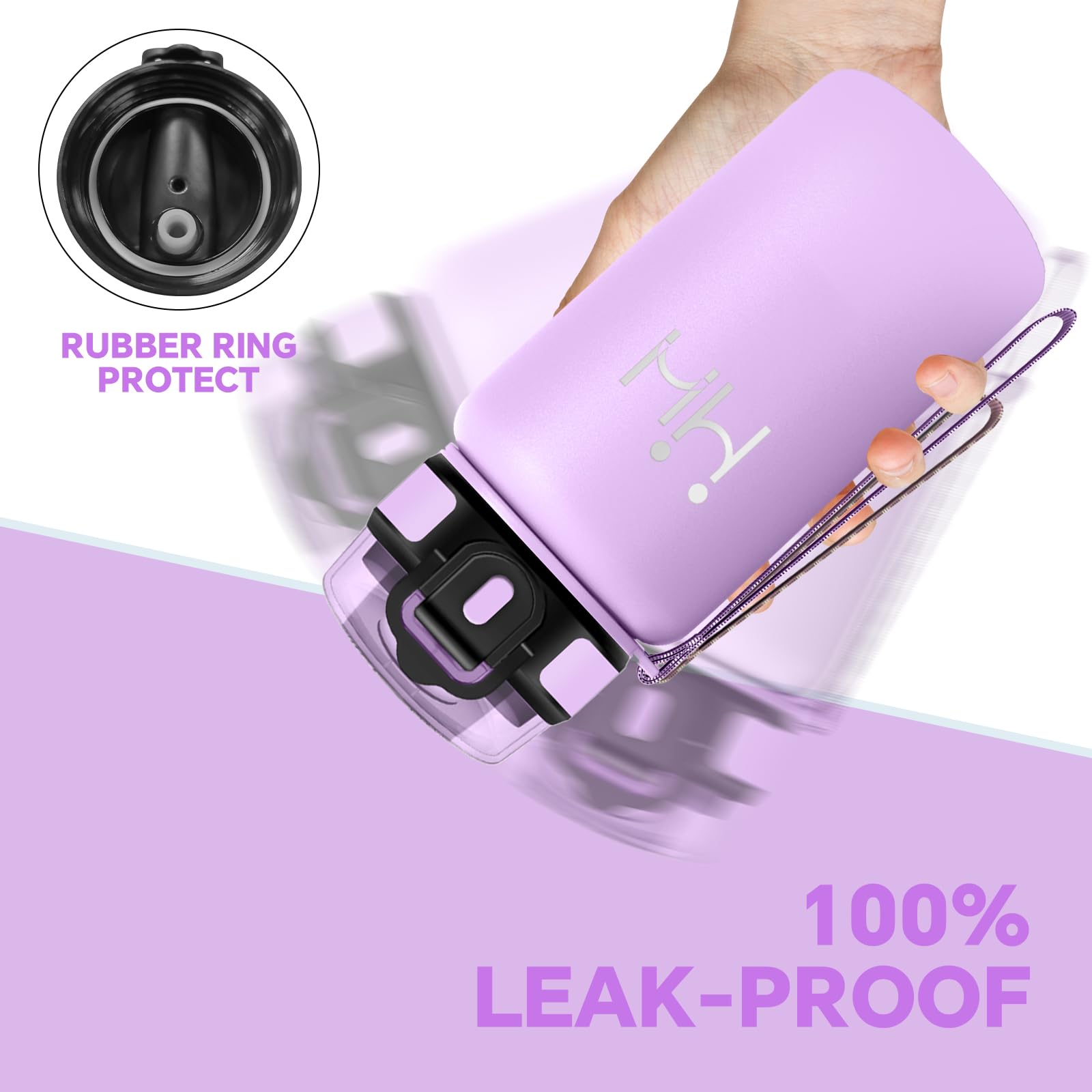 Mujigaga Borraccia Termica - 500 ml - Borraccia Acciaio Inox - Borracia con Cannuccia - Senza Perdite- Borracce Bambini - Mantiene Caldo per 12 Ore/Freddo 24 Ore, Termos per Campeggio, Uffici, Scuole - 4