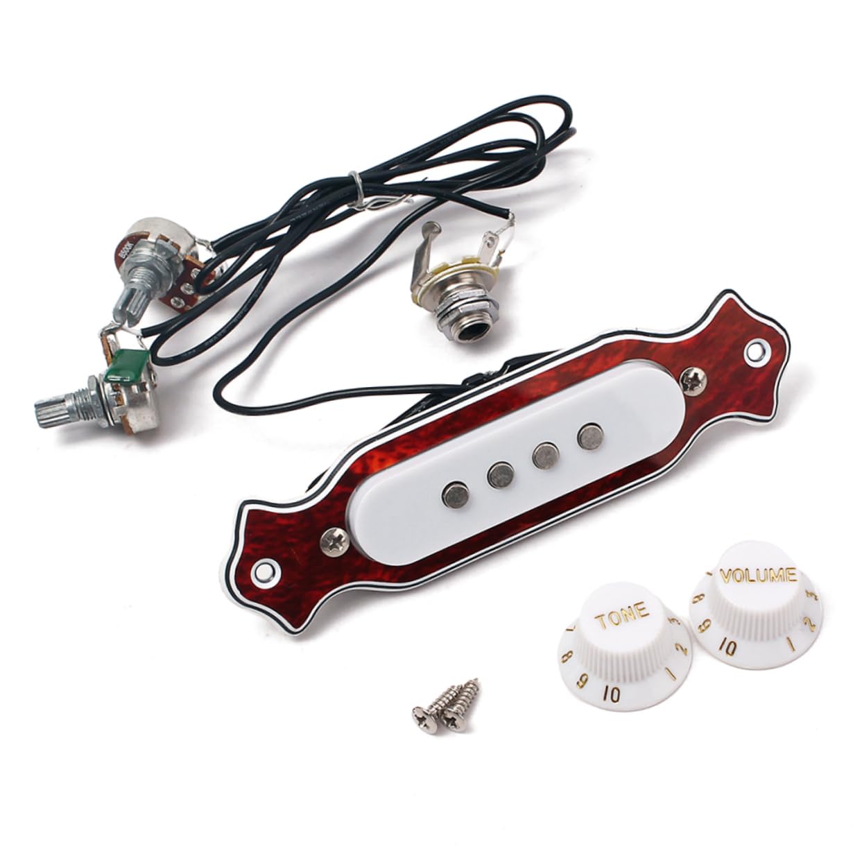 3pezzi Pickup Per Chitarra Acustica Corde Sostituzione Pickup Per Chitarra Box Costruito Metallo e Magneti Leggero e Resistente Compatibile Con Chitarre Acustiche