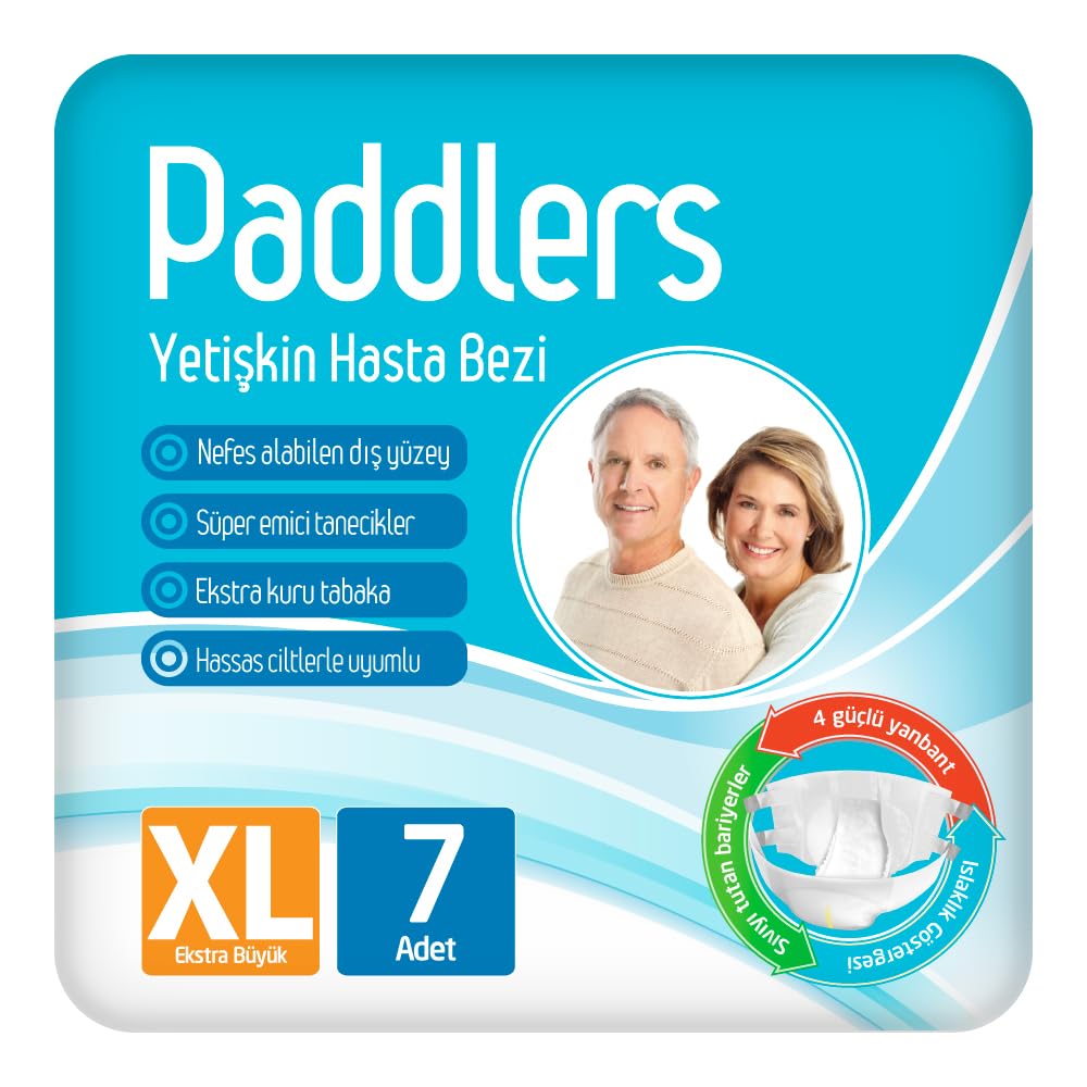 Paddlers Yetişkin Hasta Bantlı Bez X-Large 7 Adet - Deneme Paketi, Emici