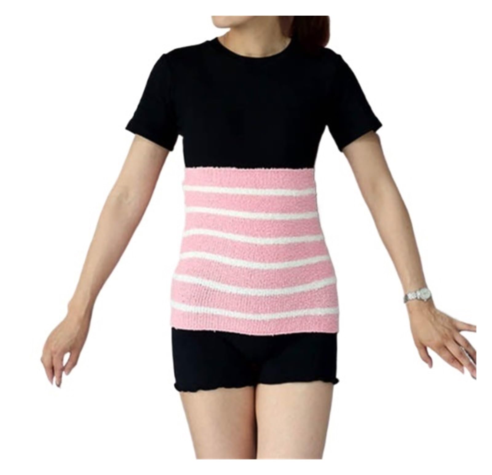 Rückenstützgürtel Leicht Warmer, Weicher Unisex-Taillengürtel, Taillengürtel, Elastischer Stützgürtel for Die Untere Taille Atmungsaktiv(Pink,L)