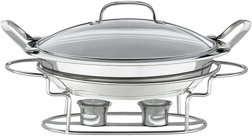 Cuisinart 7BSR-28 Servidores redondos de buffet de acero inoxidable de 11 pulgadas color plateado