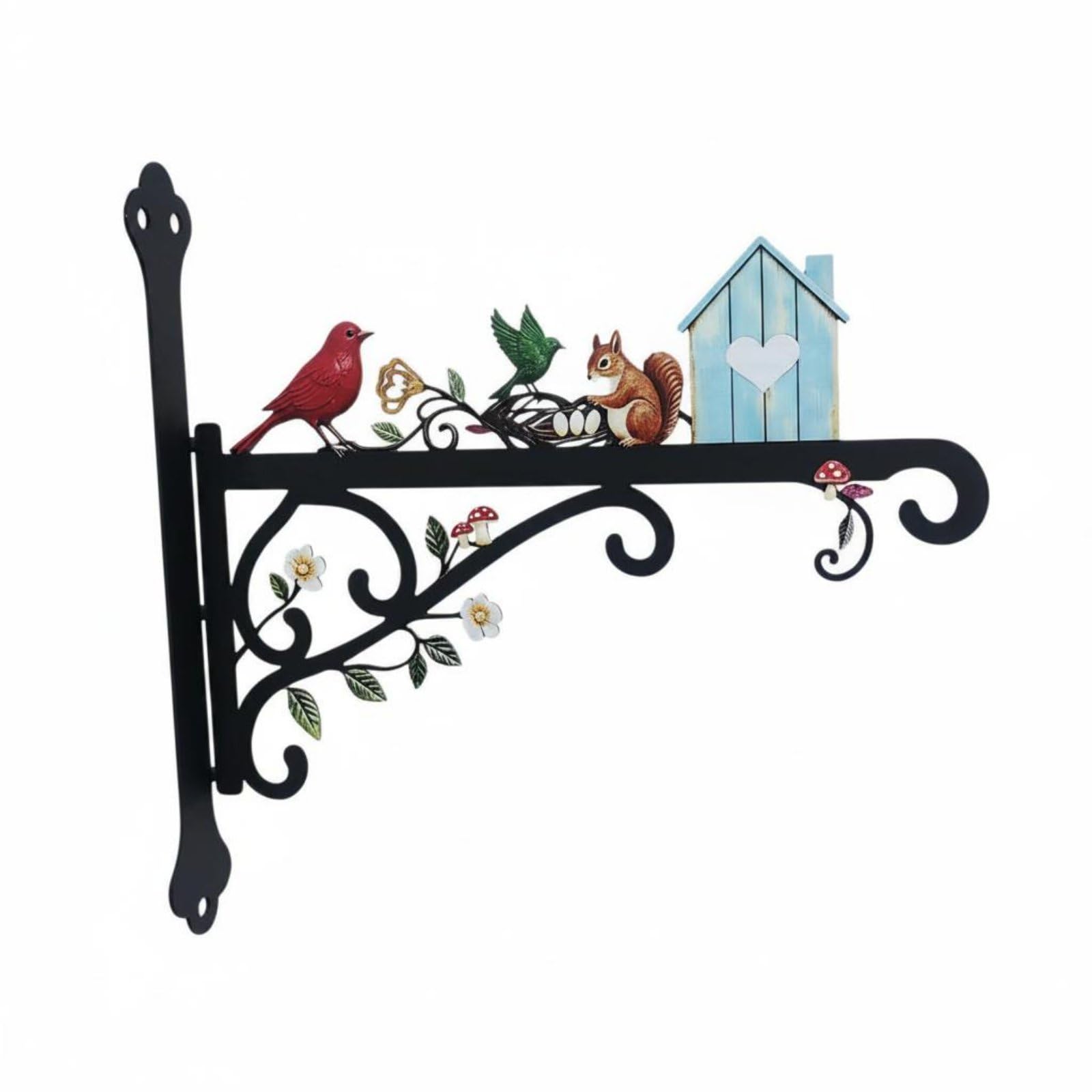 Outdoor Use Bird Wall Hook Multi-Purpose Metal Bird Wall Bracket Weather-Resistant Flower Basket Hanger Easy to Install for Courtyard, Bracket C | Home & Garden-picture-15