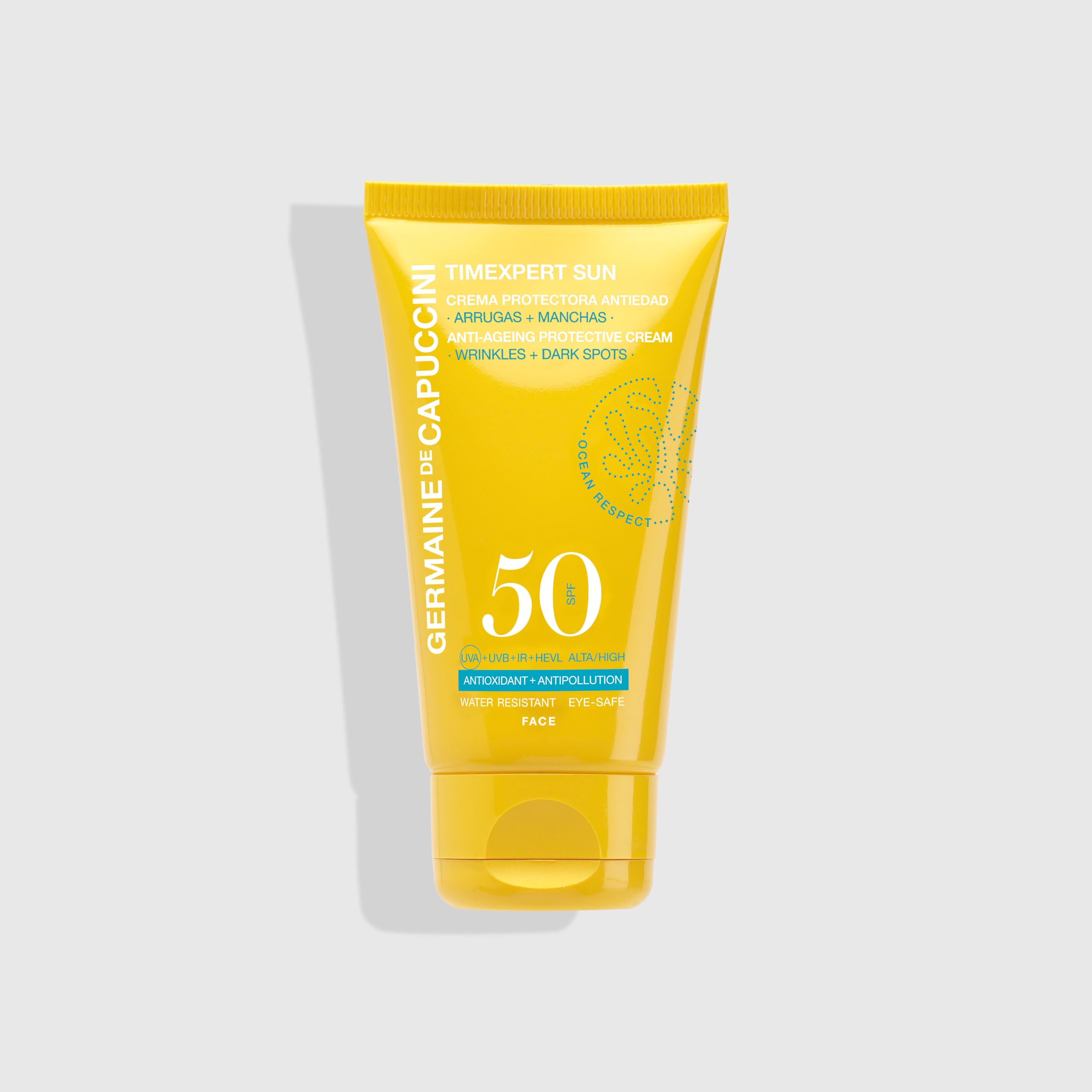 GERMAINE DE CAPUCCINI - TIMEXPERT SUN | Crema Protectora Solar SPF 50 - Crema solar SPF 50 - Protección solar en un tratamiento antiedad - Evita manchas, líneas finas y arrugas - 50 ml