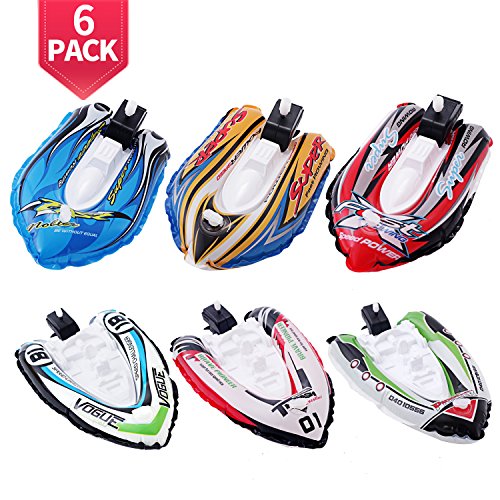 LianMan Toys Bath Toy,Pool Toy,Wind up Toy,6 Pack Cochain Speed Boat Toy Set?Yacht Toy in Bathtub, Bathroom Pool Bath Time? Swimming Pool,Outdoor Water Toy for Boys Girls Kids Toddlers
