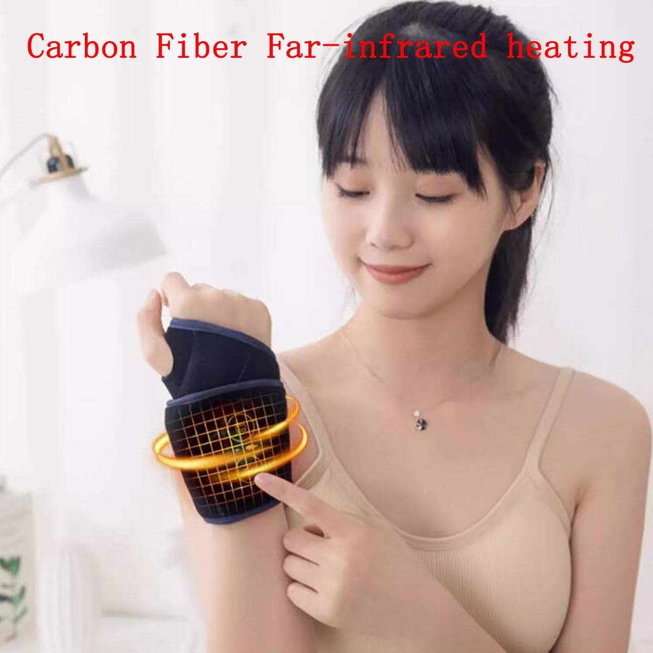 Muñequera con Calefacción para Manos Y Muñecas,Soporte De Muñeca Mano Ajustable,Tres Niveles De Calentamiento + Masaje Vibratorio,Calentador De Muñeca Portátil