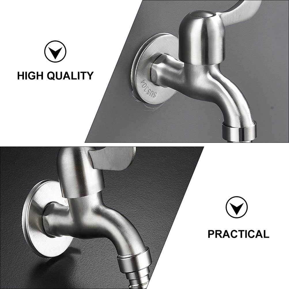 Widespread Faucet Sink Faucet Sink Faucet 2 Inch Water Faucet Washing Machine Sink Basin Cold Water Tap Stainless — view 8