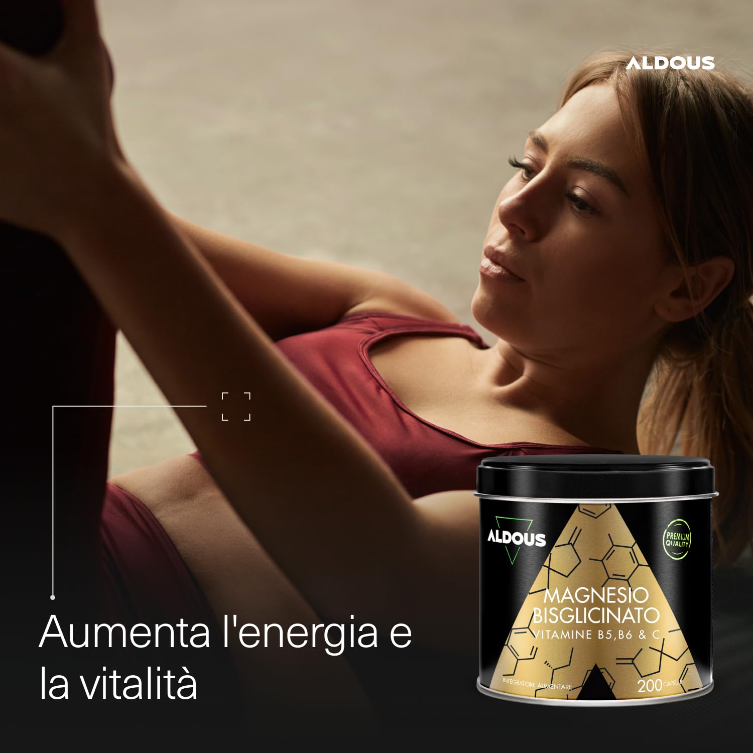 Magnesio Bisglicinato – 200 Capsule – Vitamina C, B6, B5 – Magnesio Altamente Biodisponibile – Vitamine per la Stanchezza e l’Affaticamento – Ossa e Articolazioni, Muscoli – Magnesio Glicinato