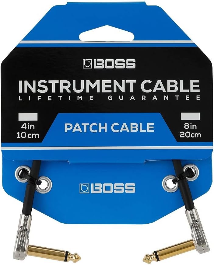 BOSS Bpc-18 – 18In/45Cm Length – Space-Saving Pedal Patch Cable with Slimline Pancake Plugs for Pedalboards