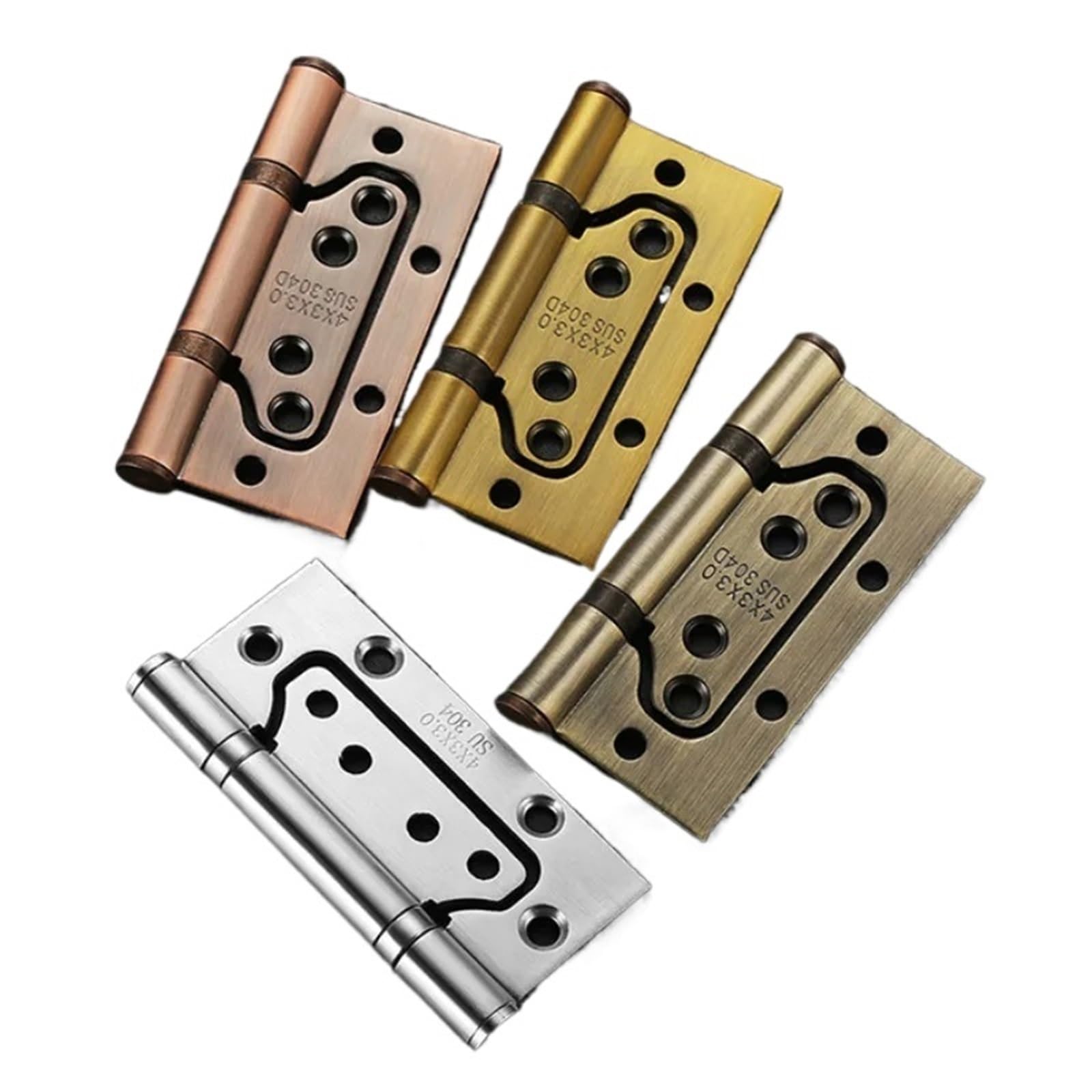 Bisagra de acero inoxidable de 4 pulgadas for puerta de baño, pestillo de bisagra con cojinete silencioso, pestillo de puerta con bisagra silenciosa