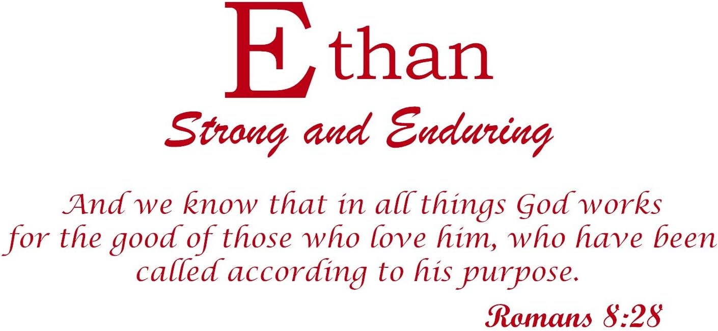 Baby Names Wall Decals Displaying The Meaning of Names High Quality Vinyl Decal - Learn The Ethan Name Meanings of Baby Girl Names or Boys. Get This What Does My Name Mean Decal in - RED