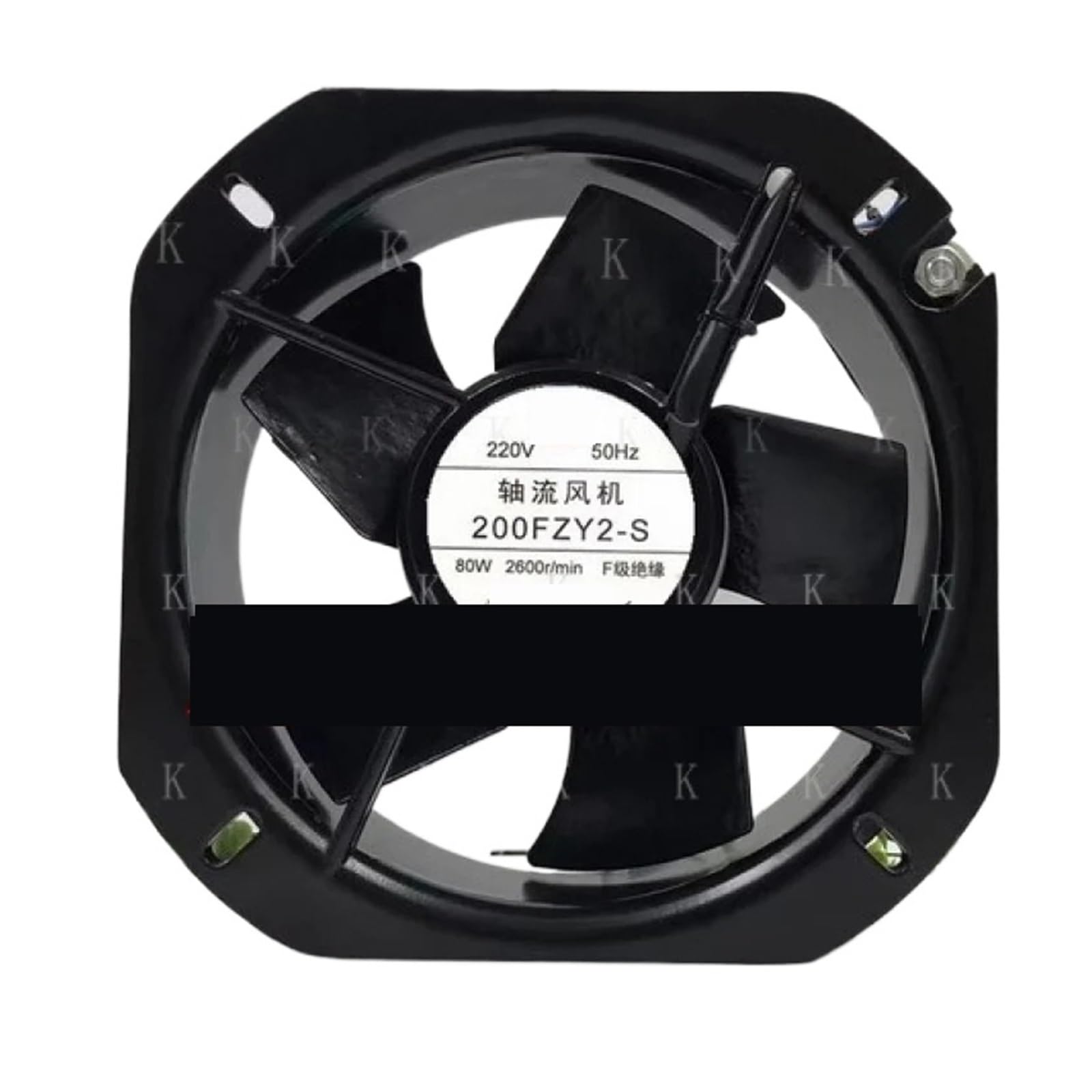 Ventilateur de refroidissement axial 200FZY2-S 22580 en métal 220V 80W