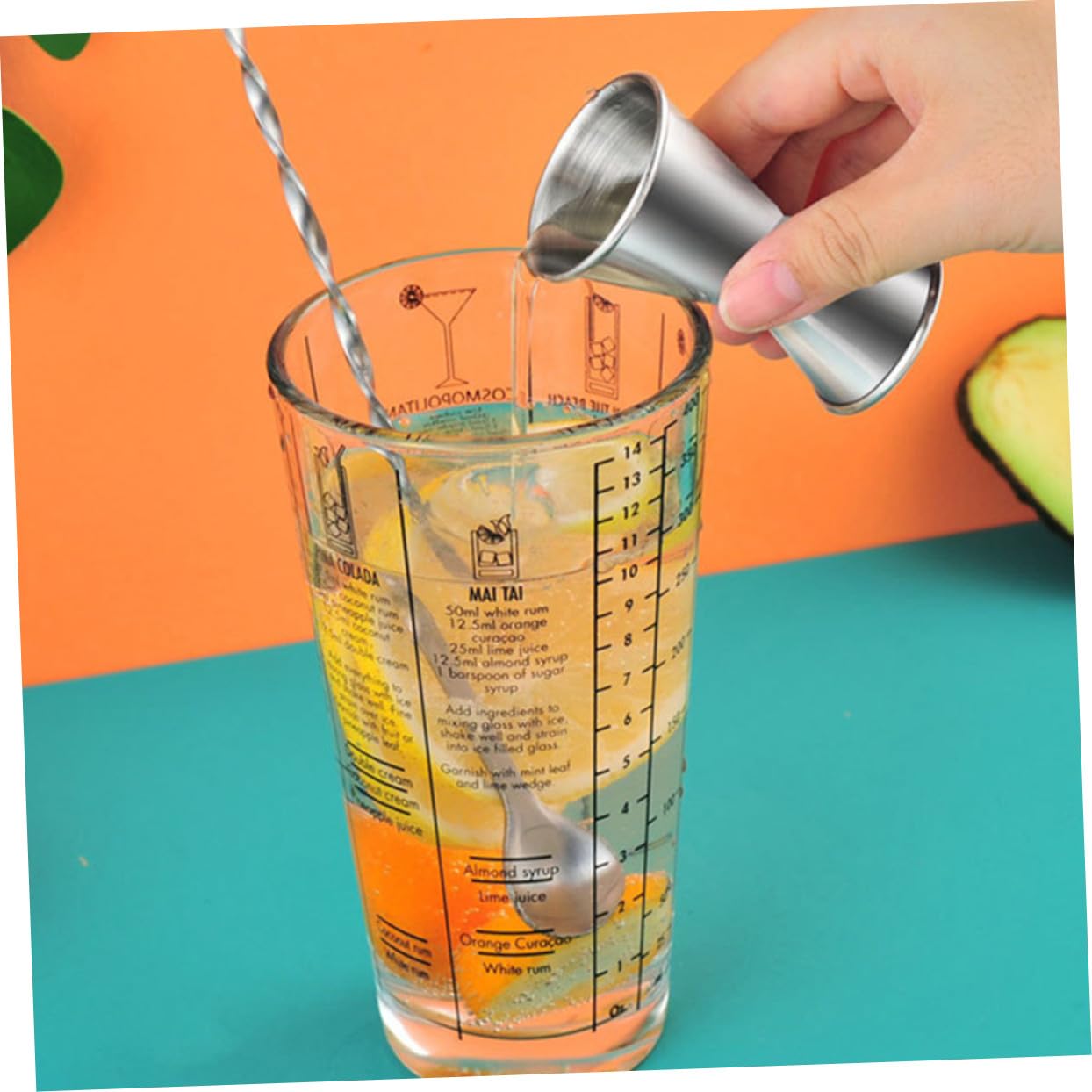 VICASKY Shaker Cocktail in Acciaio Colorati Attrezzatura Barman Professionale per Aperitivi e Miscelazione Resistente e Lucida per Uso Domestico e Bar