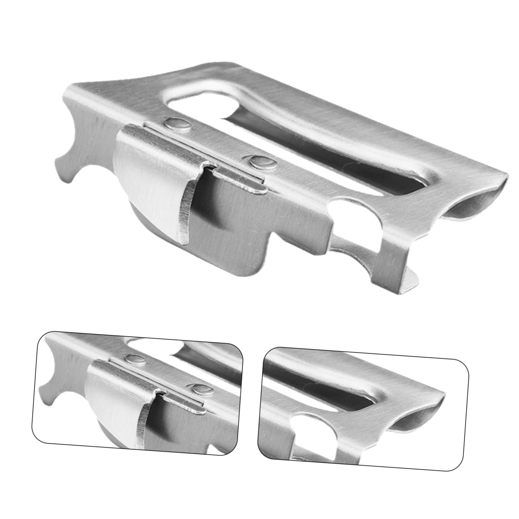 3 Pezzi Aprisenziale a portata di mano Apri inossidabile portatile Apri di lattine portatili L'apri della cucina manuale può aprire bevande manuale può aprire Silver