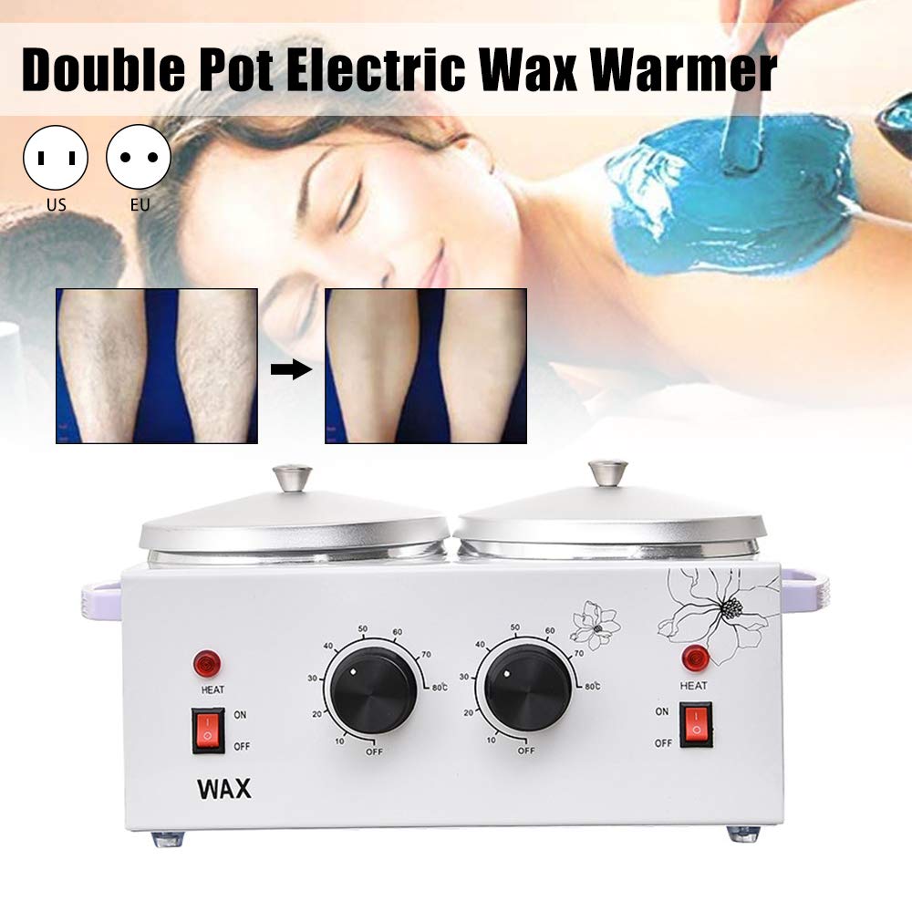 Wachserhitzer 220V 200W Wachswärmer Wachs Haarentfernung Wax Enthaarung Wachserhitzer mit 4X100g+28 Wischstöcke Wachsperlen,für Professionelle und Private Einfach und Schnell Haarentfernung