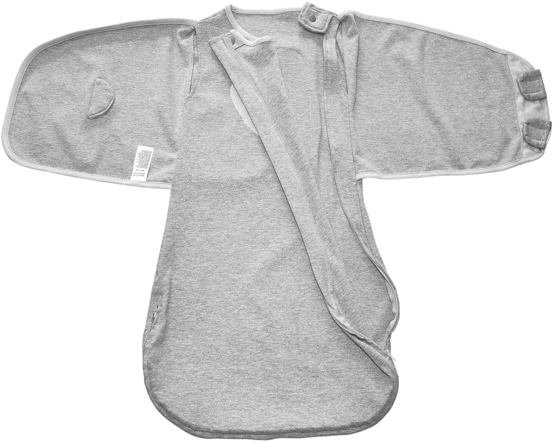 Baby Swaddle Sack, Adjustable for Startle Reflex, Cotton, 2-Way Zipper for Easy Diaper Changes, Swaddle Bag Swaddle Wrap for Babies 6-12 Months (Grey) - Image 4
