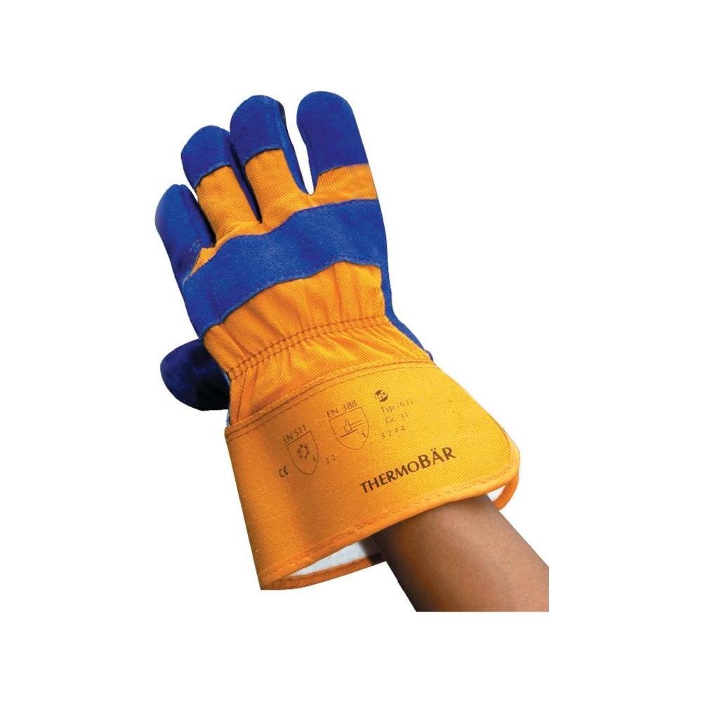 Worky 1633 Spaltlederhandschuh THERMOBÄR Spaltleder Größe: 11, XXL : Blau Fashion