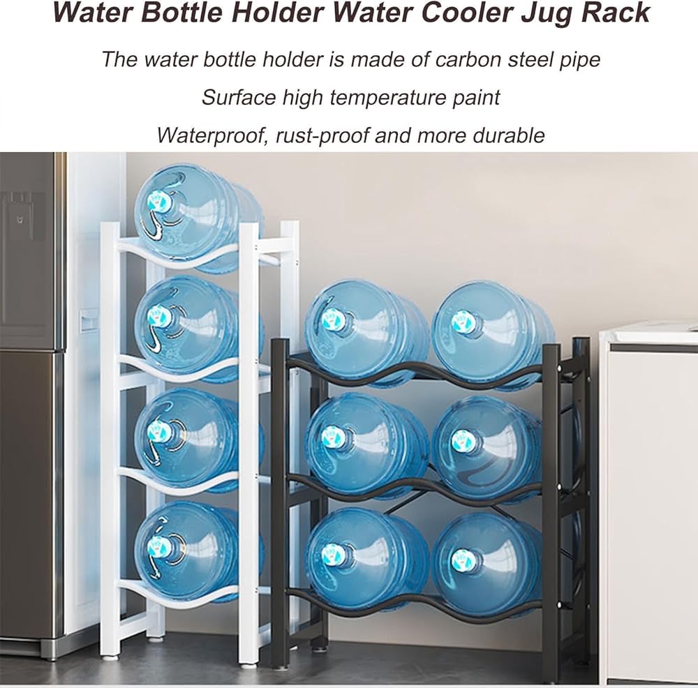 Soporte Resistente para Botellas de Agua, Apto para dispensadores y enfriadores de Agua (5 Soportes N), Ideal para el hogar y la Oficina.