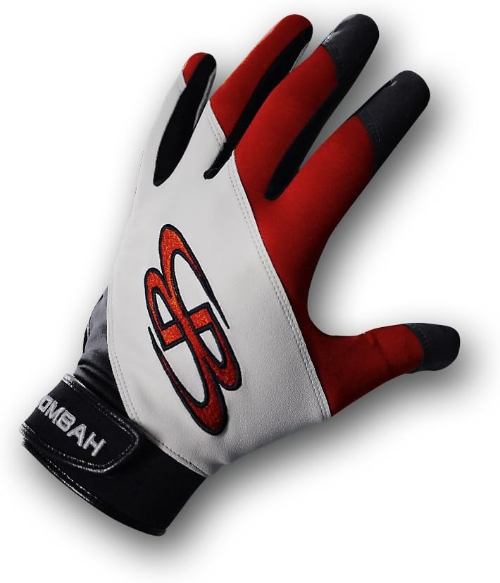 Boombah Torva Batting Glove 1240 Youth Small Black/Red