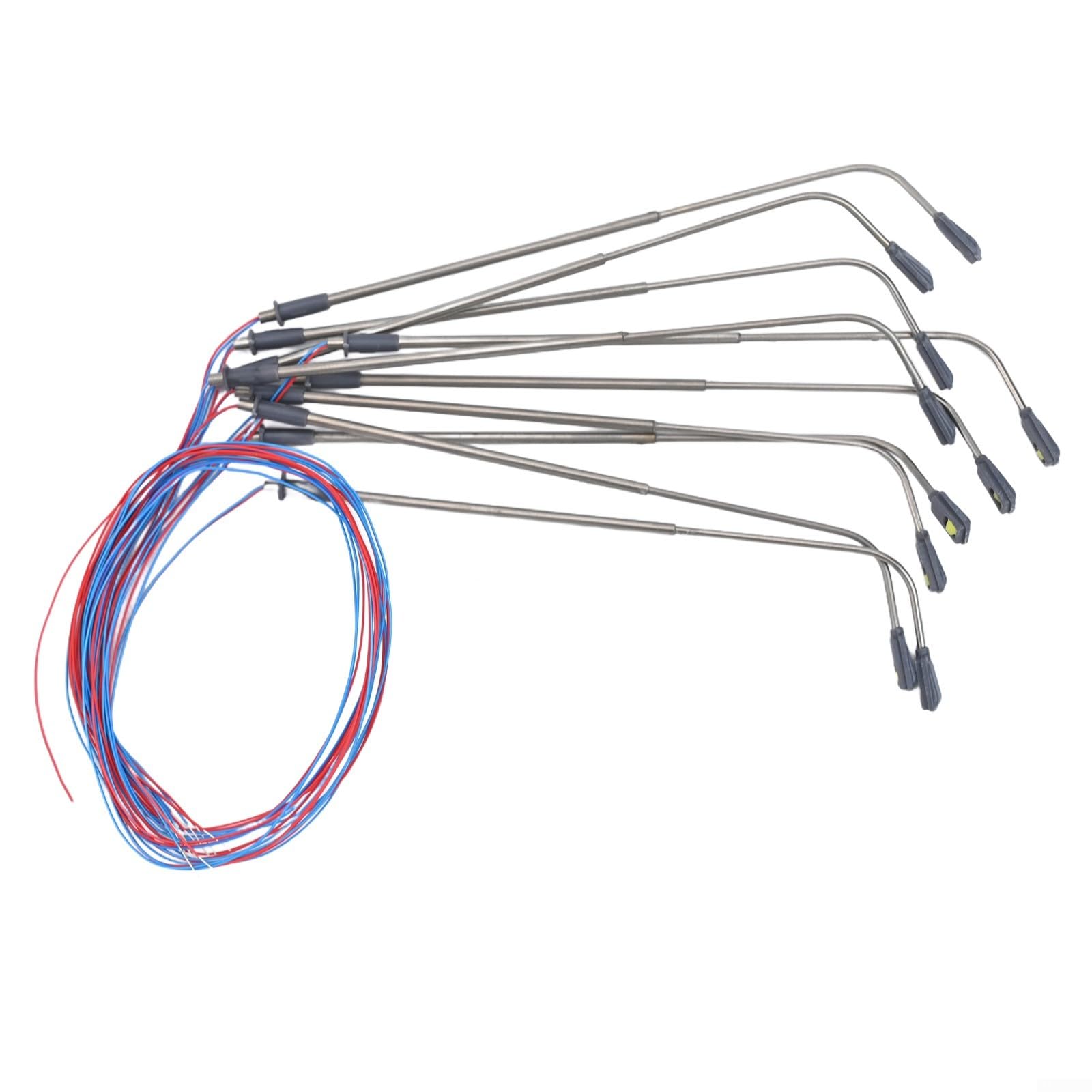 Model Railway Street Lights Lamps Pack of 10 OO Gauge LED 8cm White for 3V Operation with Resistors Compatible with 1:76 Scale Model Train Layouts