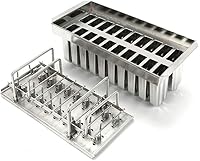 Vista 3 de Moldes de paletas de acero inoxidable, moldes de paletas de hielo, máquina de paletas con estante, molde de helado de congelación rápida, soporte