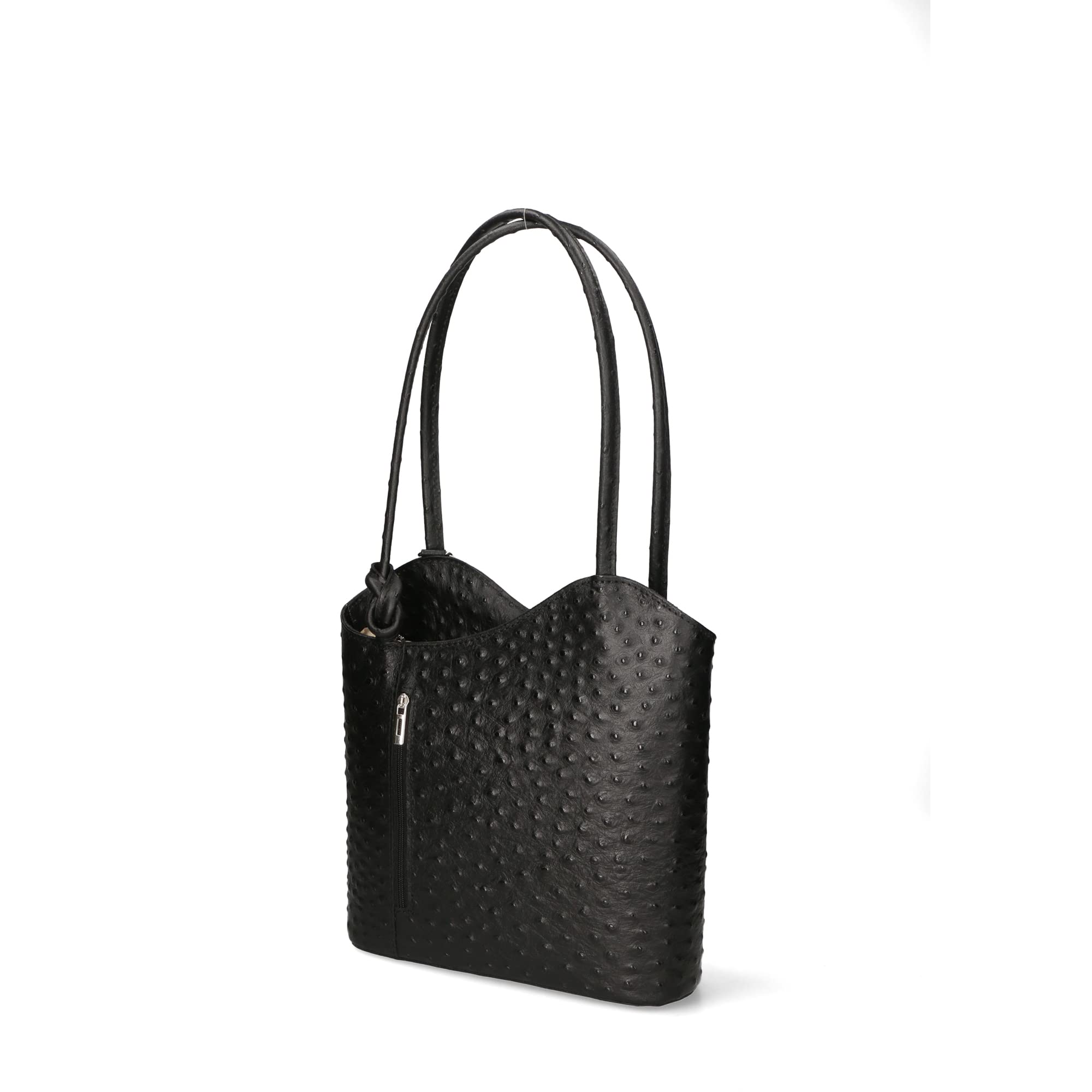 Gave Lux Zaino Donna Vera Pelle Stampa Struzzo 25x28x9 cm Uso Quotidiano Elegante e Versatile