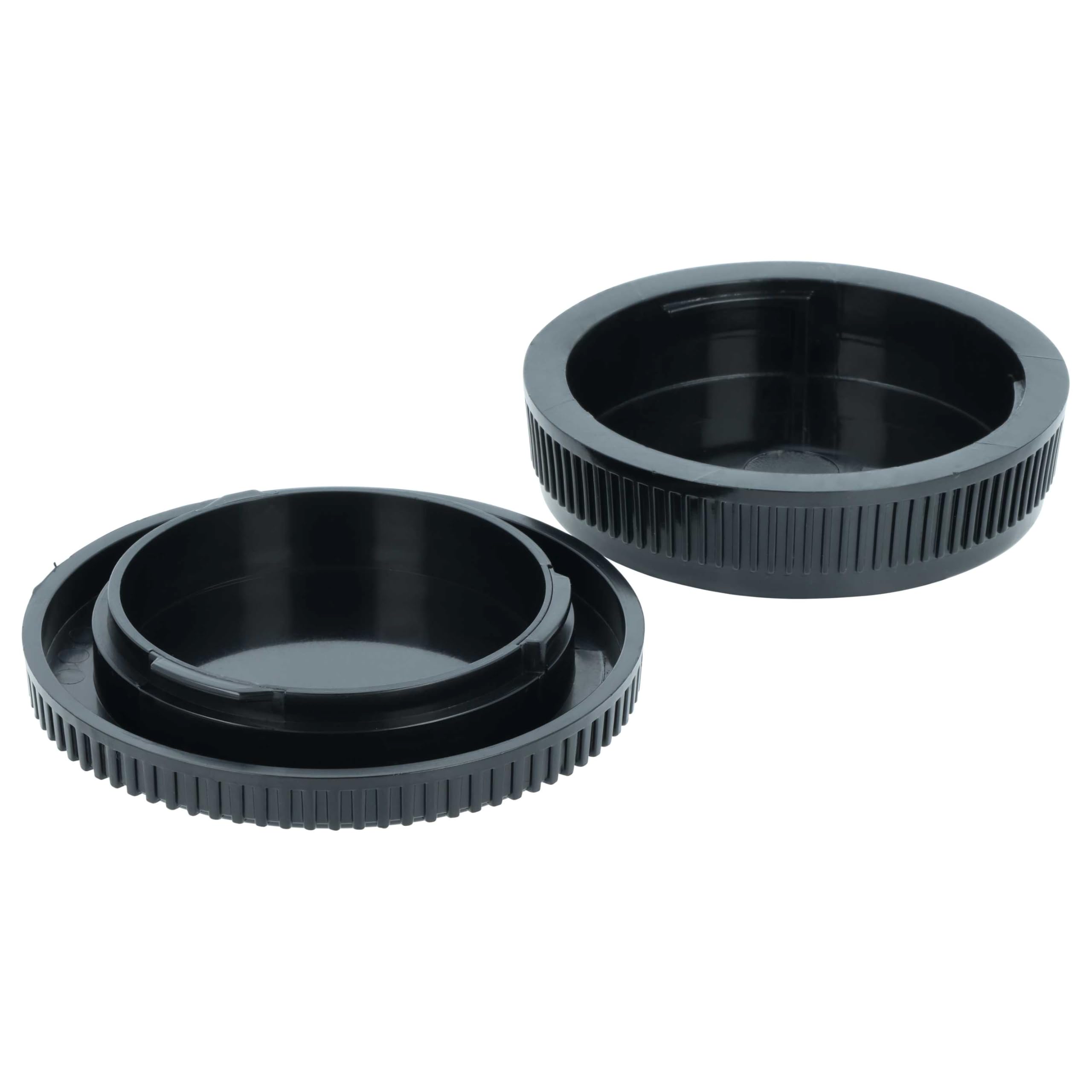 vhbw Lot de Bouchons pour Objectif Compatible avec Olympus OM-10 | OM-1, OM-4, OM-2, OM-4TI appareil photo - Cache arrière et de boîtier noir