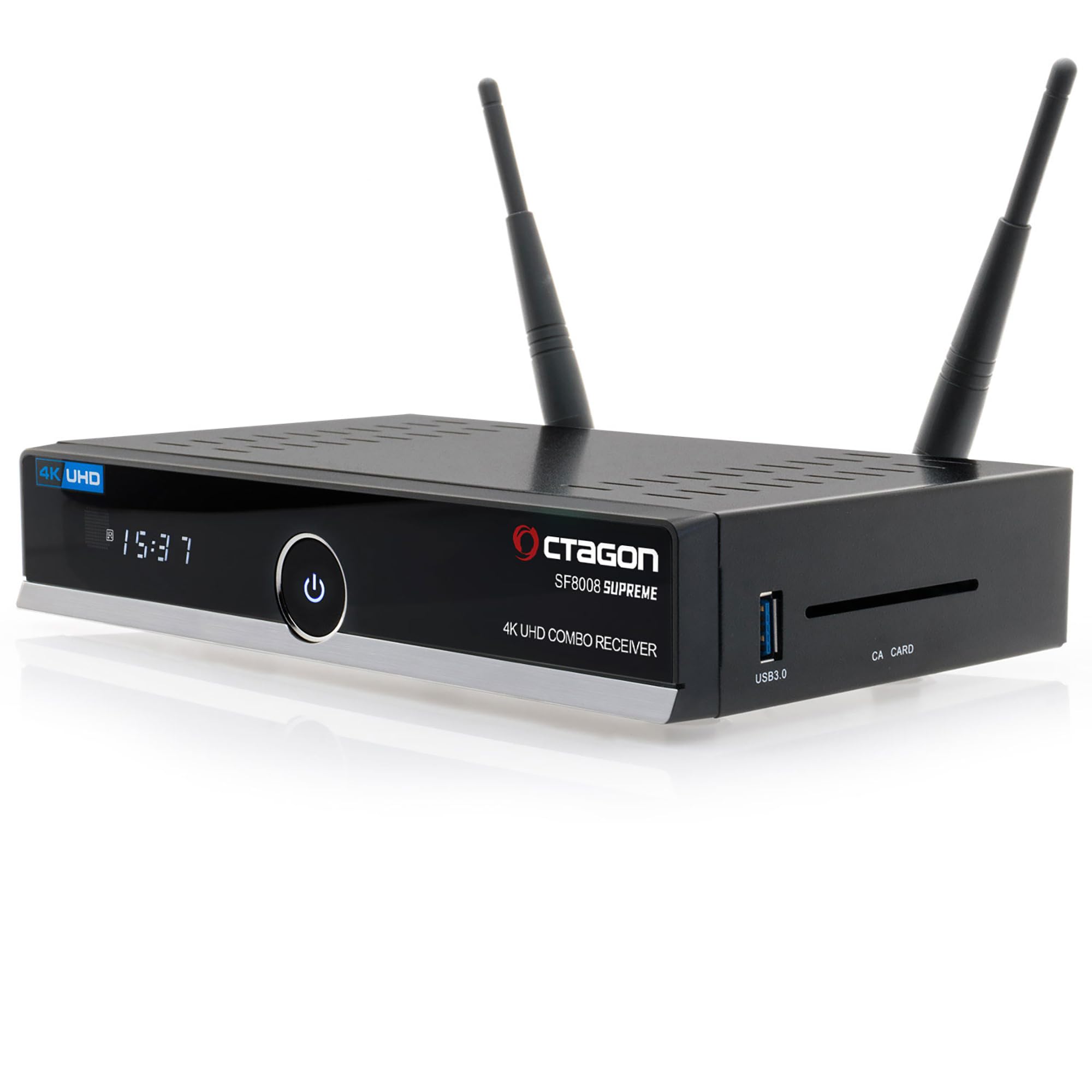 Octagon SF8008 V3 (Version 3) UHD 4K Supreme Combo Receiver, Sat- Kabel- & DVB-T2 Receiver, E2 Linux & Define OS, mit PVR Aufnahmefunktion, M.2 M Key, Gigabit LAN, Kartenleser, Sat to IP, WiFi WLAN
