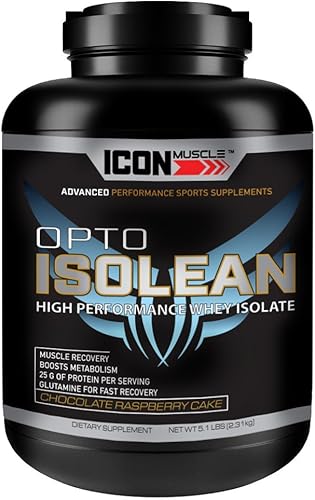 Isolean Whey Protein Aislar 5 Libra, Pastel de Chocolate y Frambuesa