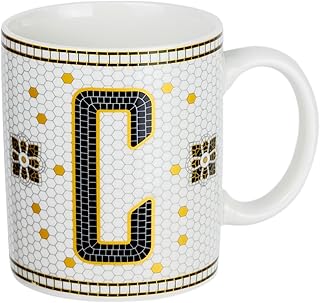 Cuisine Art Letter C Printed Porcelain Ceramic Tea Coffee Mug