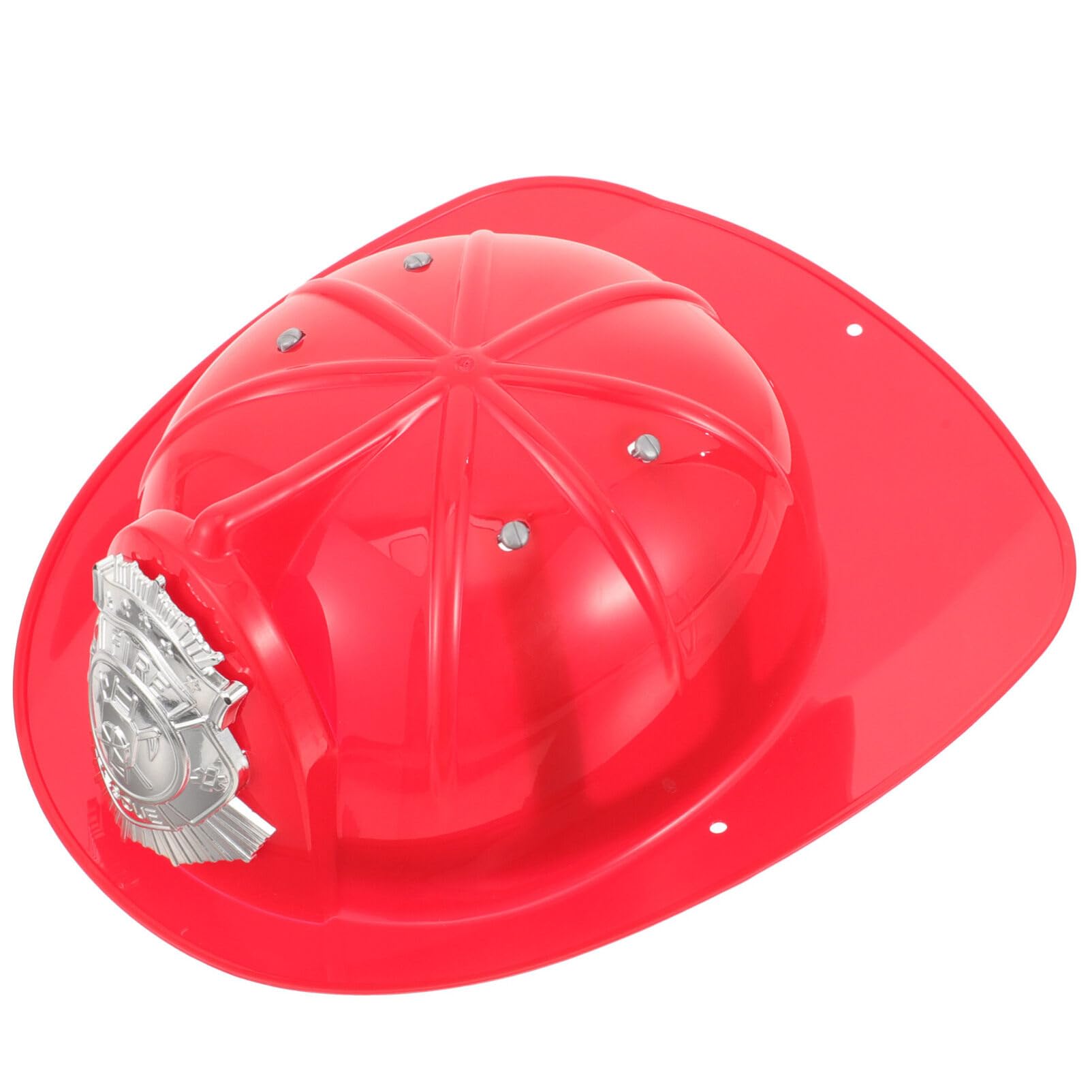 SEWACC Kids Fireman Helmet Plastic Hard Hat Fire Chief Helmet Firefighter Roleplay Costume Fireman Helmet Cosplay Accessory for Kids Firefighter Themed Party Dress Up, 29x24cm, T8594PGG7485QO10EJ