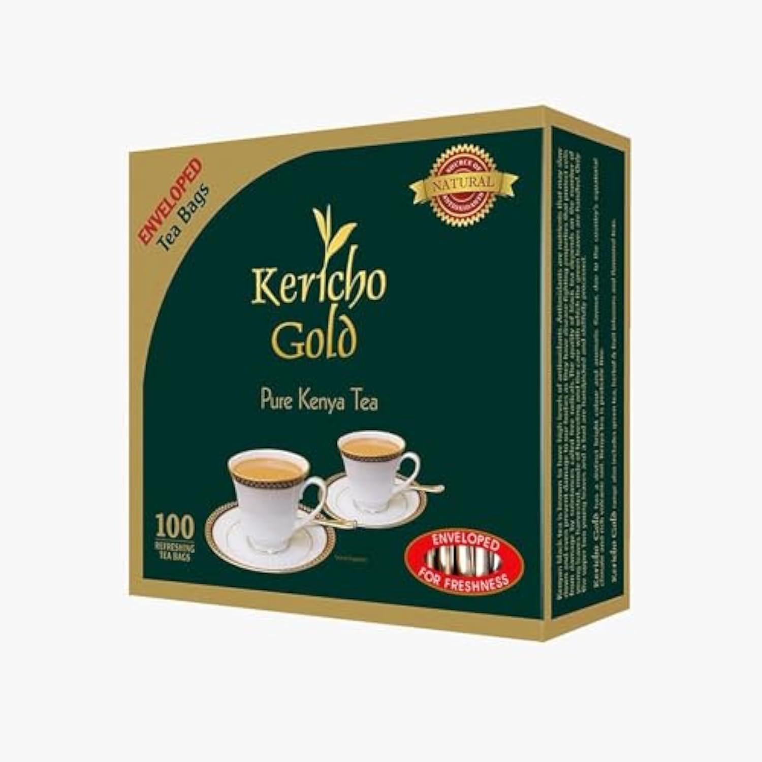 Kericho Gold Instant Kenya Black tea - 100 Enveloped Tea Bags