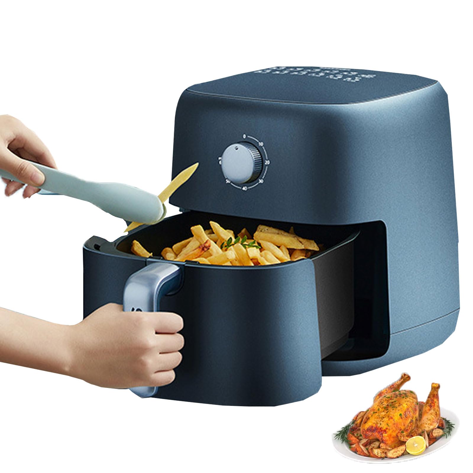 Freidora de Aire, freidora eléctrica Multifuncional 12 en 1 con Temperatura y Control de Tiempo, Cesta Antiadherente, 4.2L de Alto Volumen, 12 Cocineros para Cocina y Cocina