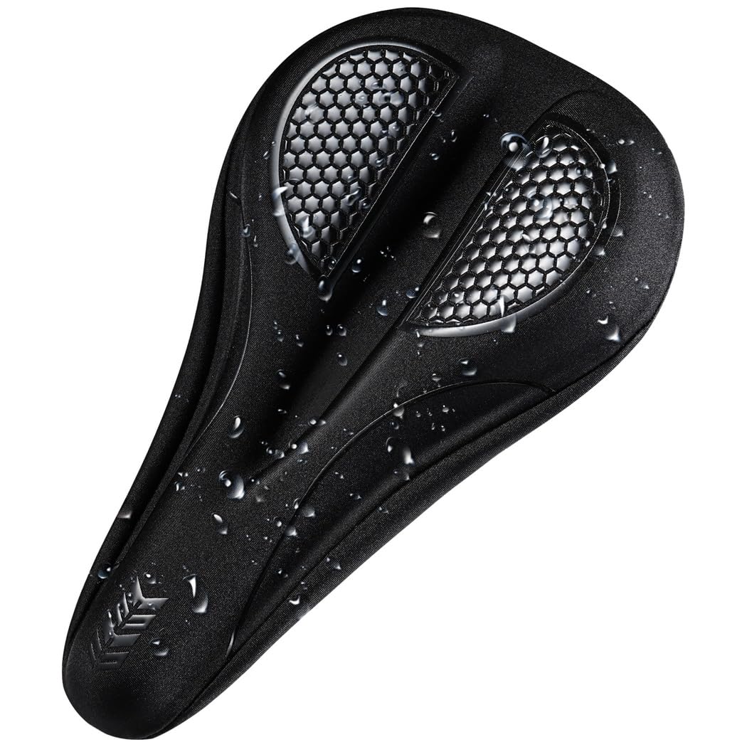 YOFAPA Bike Seat Cushion, Thickened Gel Bike Seat Cover, Soft Bicycle Saddle Cushion, Seat Pad for Mountain Bikes/Exercise Bikes/Road Bikes/City Bikes