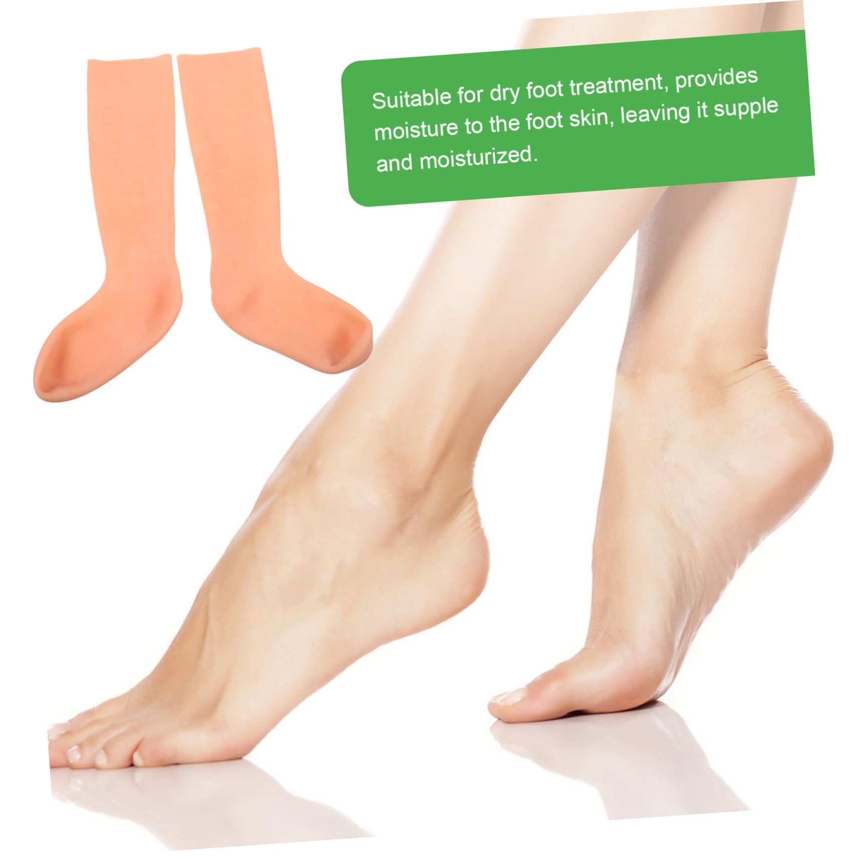 Anneome Calzini Lunghi Idratanti per Piedi Secchi Calze Lozione per Cure Piedi Adatte Talloni Screpolati Riutilizzabili e Pratiche