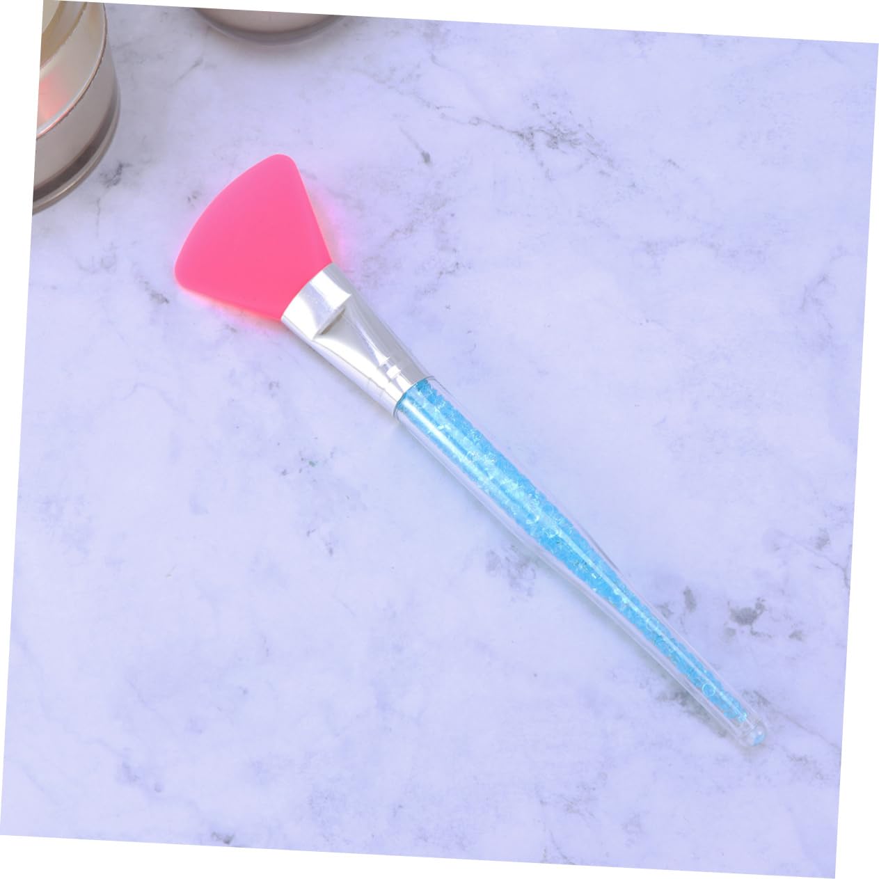 WEKADRIN Silicone Face Mask Brush Rhinestone Handle Essential Skincare Tool for Women for Mask Mud Concealer Cream Beauty Makeup