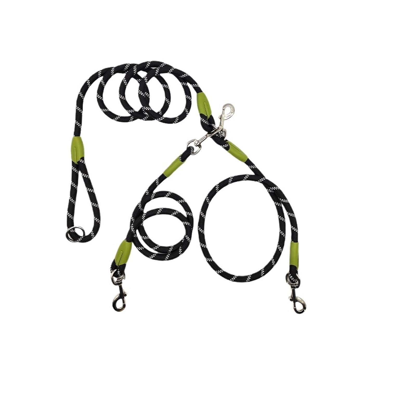 Laisse For Chien Mains Libres For 2 Chiens, Course Réfléchissante | Laisse pivotante à 360 ° compatible avec la marche en plein air for animaux de compagnie, le jogging et la randonnée(Black M)