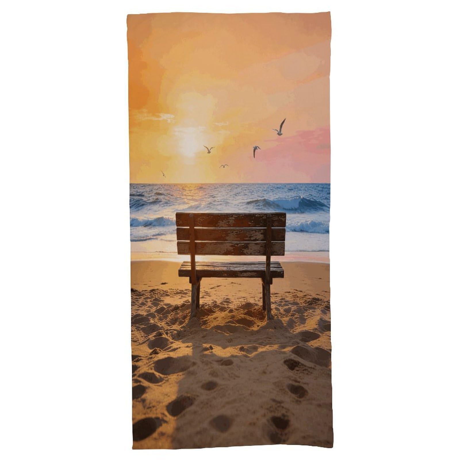 Fodpand Style Beach Bench Bath Towel, Highly Absorbent & Quick Drying Beach Towel, Compact & Lightweight Pool Towel For Bathroom, Beach, Pool, Gym, Spa, And Hotel Use