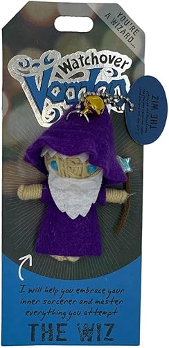 Watchover Voodoo Llavero The Wiz de 3 pulgadas, regalo hecho a mano para traer buena suerte y positividad dondequiera que vayas