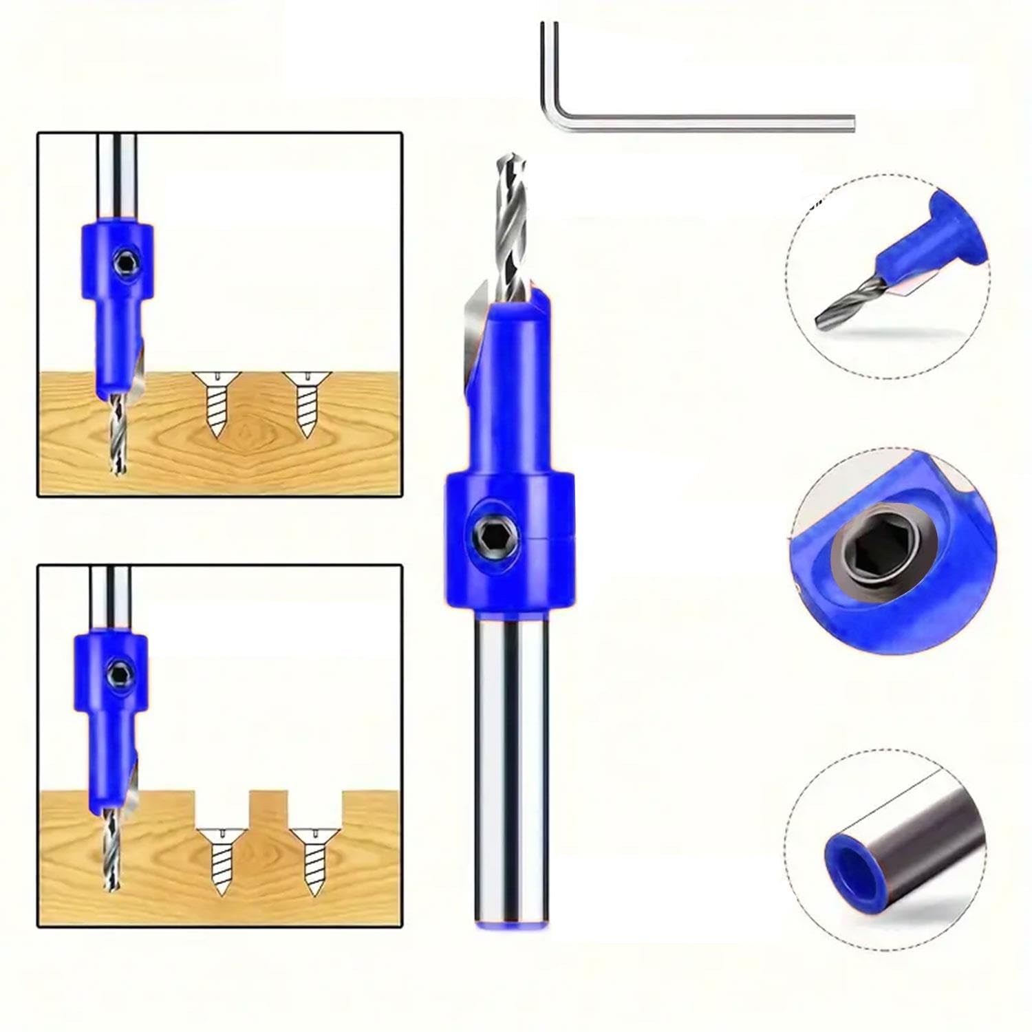 Badem10 Havşa Ahşap Açma Matkap Ucu 4 mm Havşalı