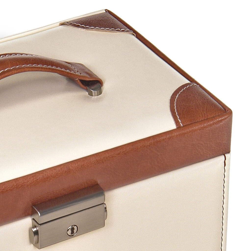SACHER Astuccio per Gioielli Elly/Travel/Bianco/Handmade in Germany