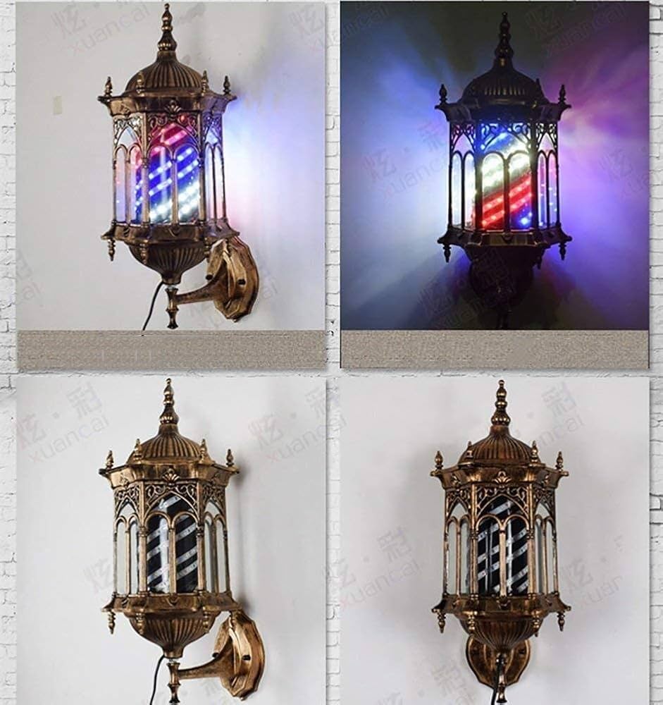 Amazon.co.jp: ライトLEDバーバーショップライトLED回転壁ライト