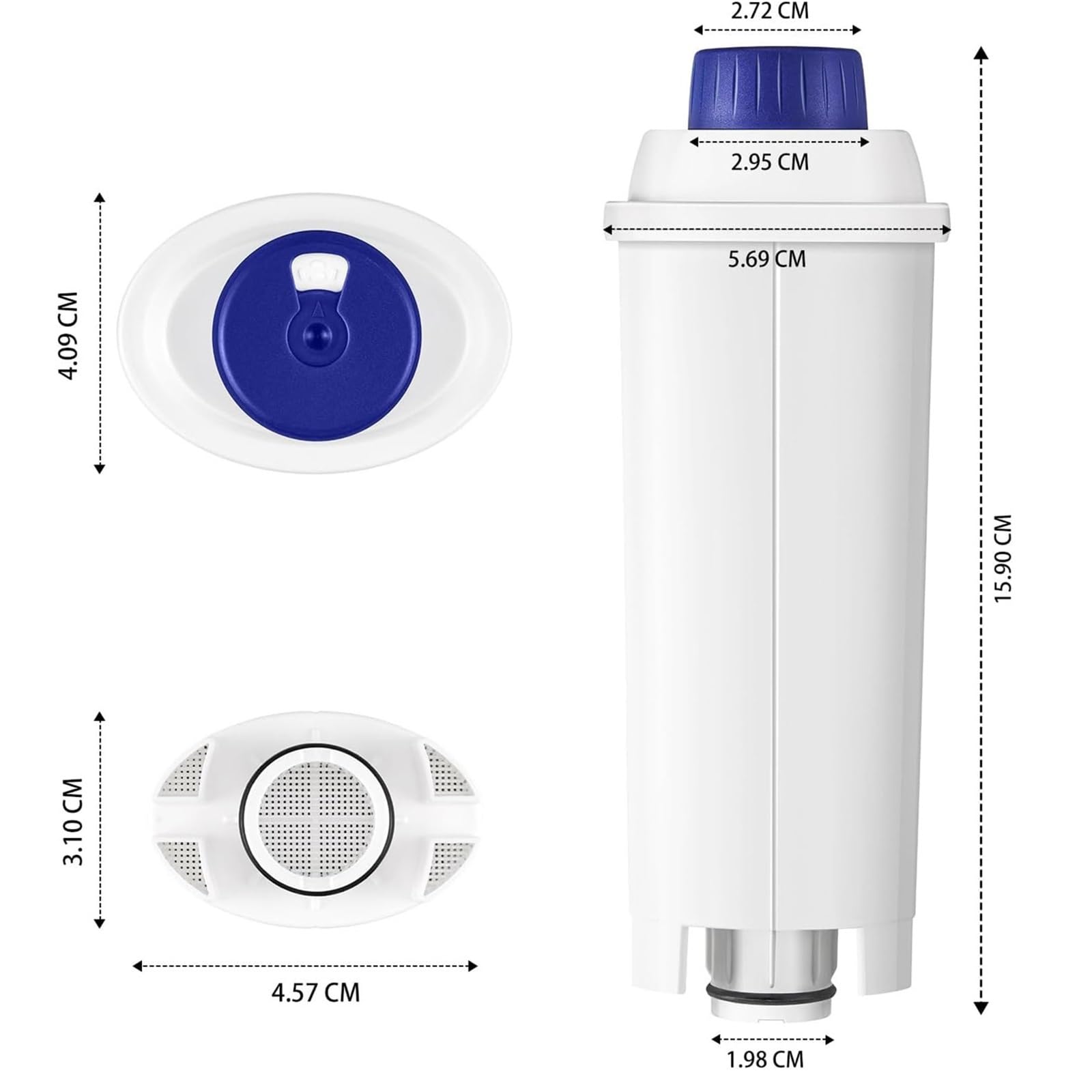 Filtre À Eau DLSC002, Compatible Avec Le Remplacement Des Machines À Café DeLonghi,ECAM, ESAM, ETAM, BCO, EC, 1/2/4 Paquets(4pcs)