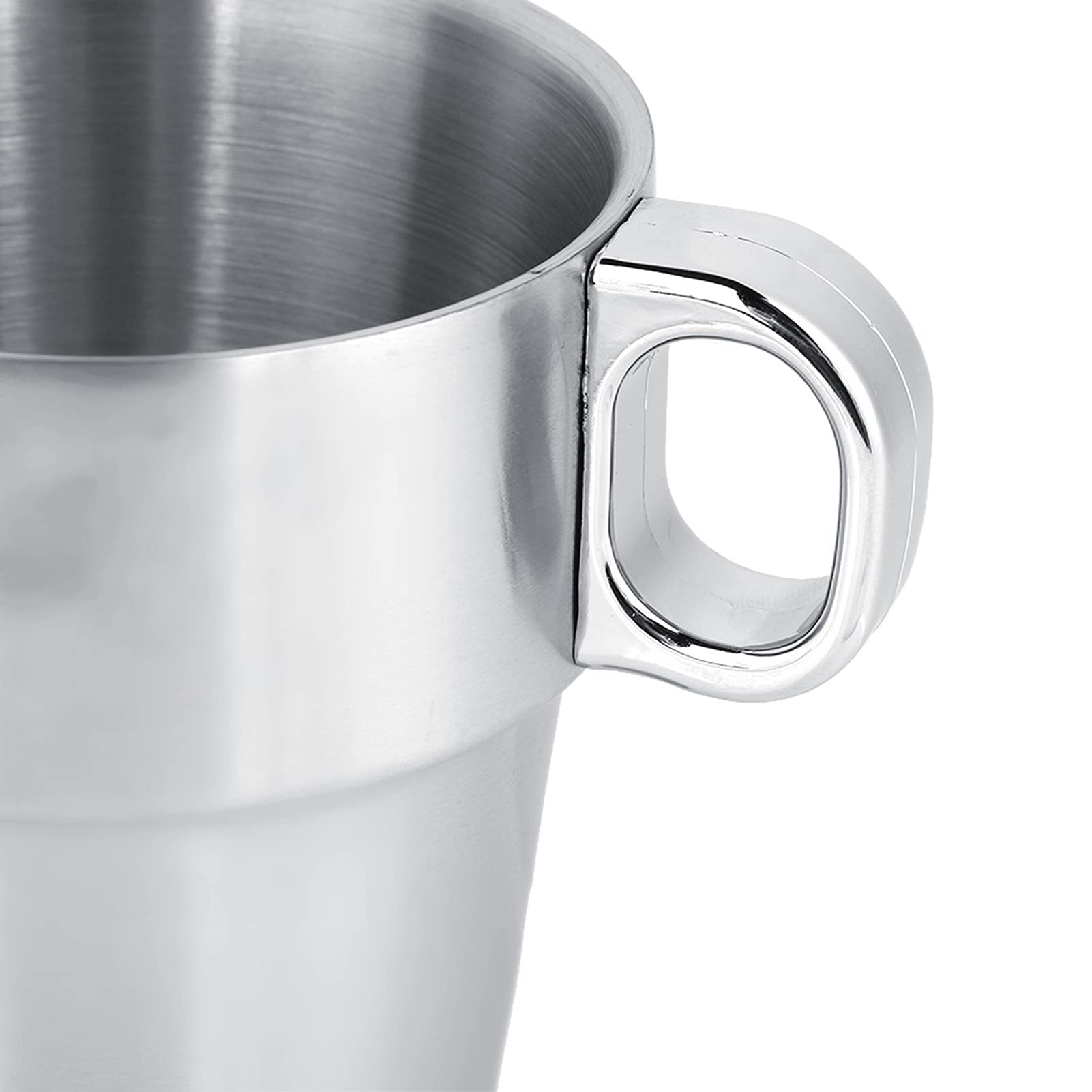 Juego de 6 Tazas de Café con Aislamiento de Tazas de Espresso de 10 oz, Tazas de Café de Acero Inoxidable, Taza de Café Apilable con Asa Y Estante para Tazas