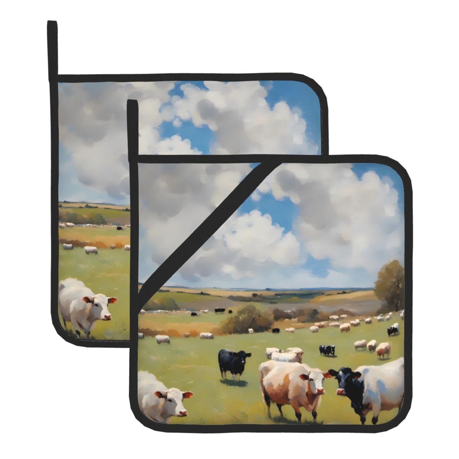 huge farm Square Heat Resistant Trivet Set Thick and Durable for Baking Barbecue Cookware Oven