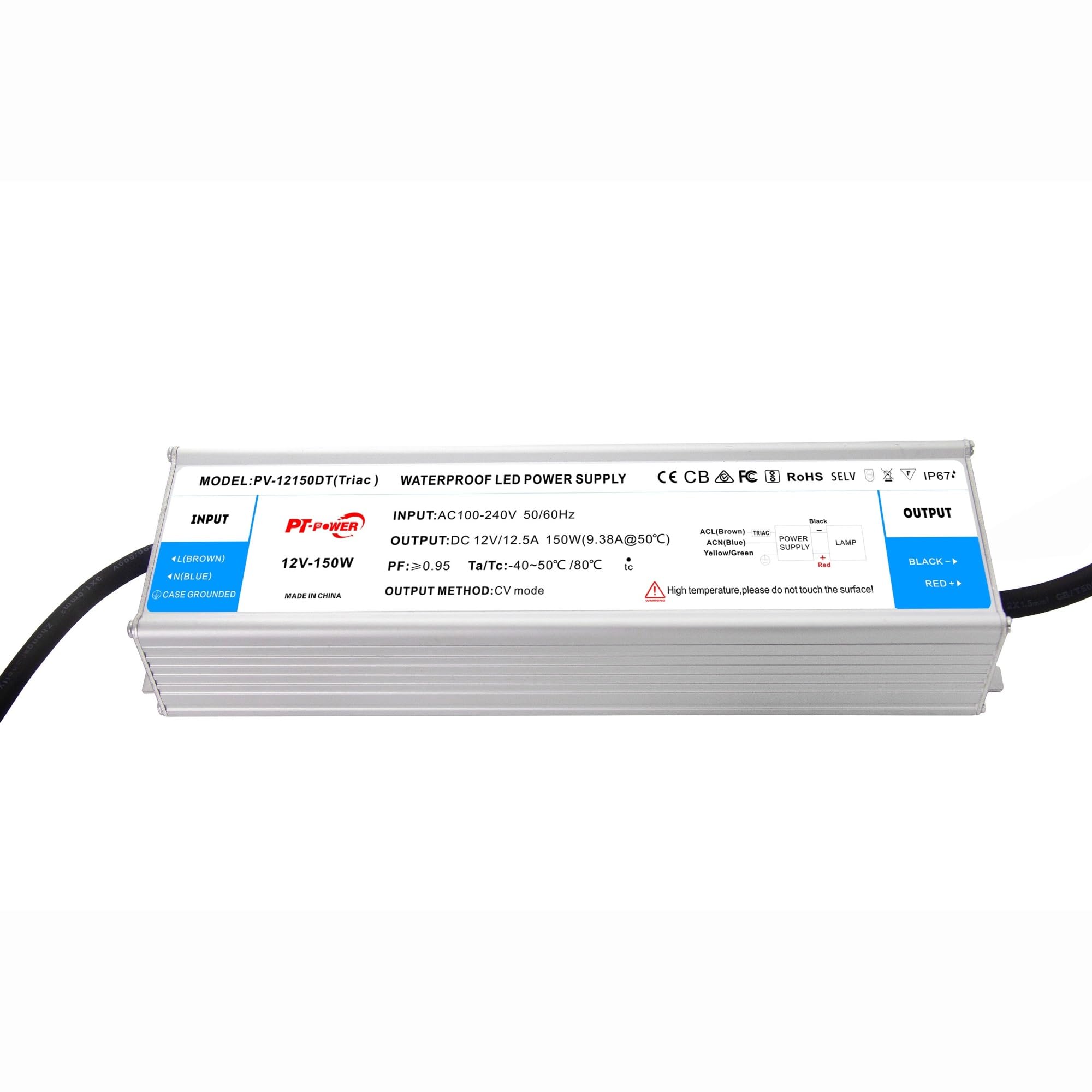 24V Triac ściemniany sterownik LED 150 W zasilacz do skrzynki oświetleniowej